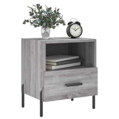 Tables de chevet 2 pcs sonoma gris 40x35x47,5 cm