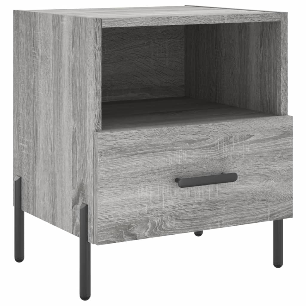 Tables de chevet 2 pcs sonoma gris 40x35x47,5 cm