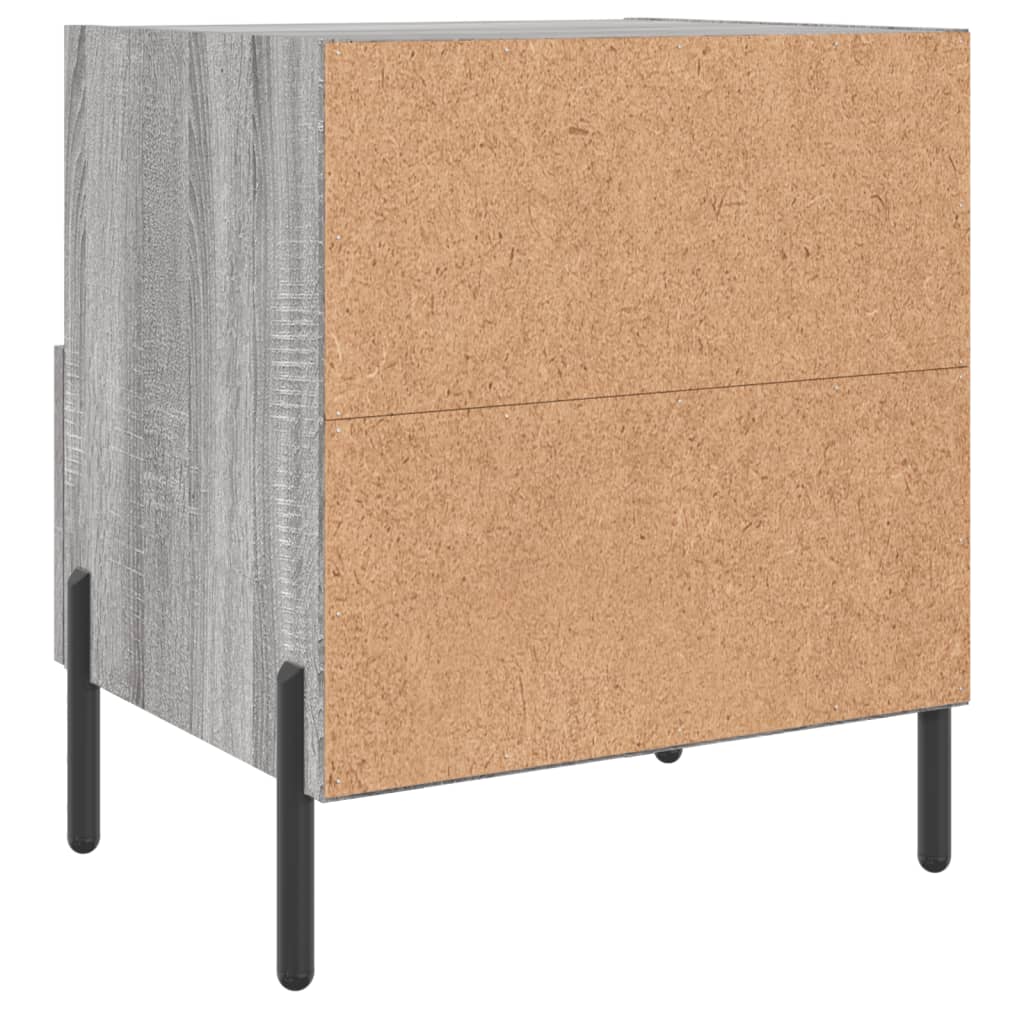 Tables de chevet 2 pcs sonoma gris 40x35x47,5 cm