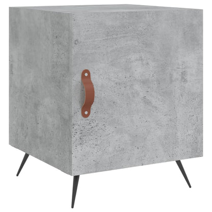 Table de chevet gris béton 40x40x50 cm bois d’ingénierie