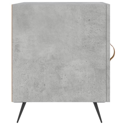 Table de chevet gris béton 40x40x50 cm bois d’ingénierie