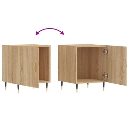 Tables de chevet 2 pcs chêne sonoma 40x40x50 cm bois ingénierie