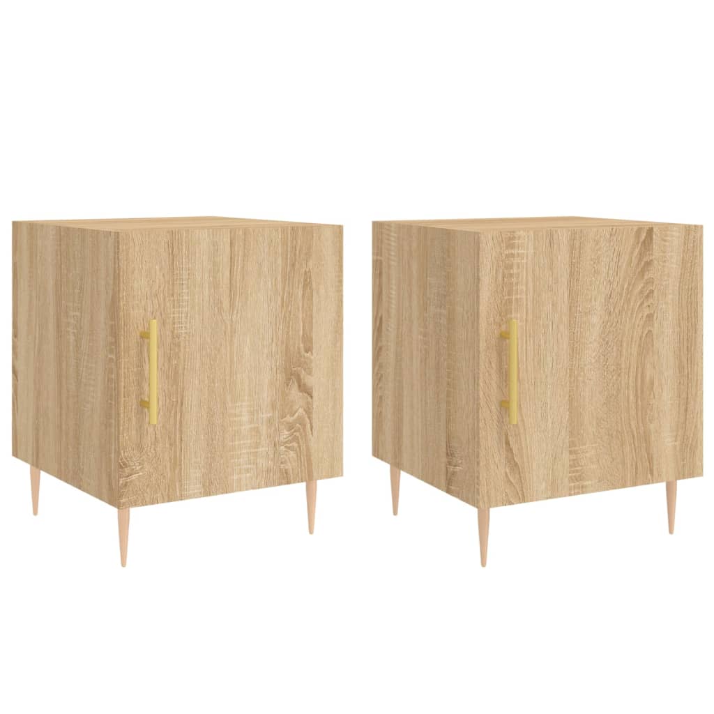 Tables de chevet 2 pcs chêne sonoma 40x40x50 cm bois ingénierie