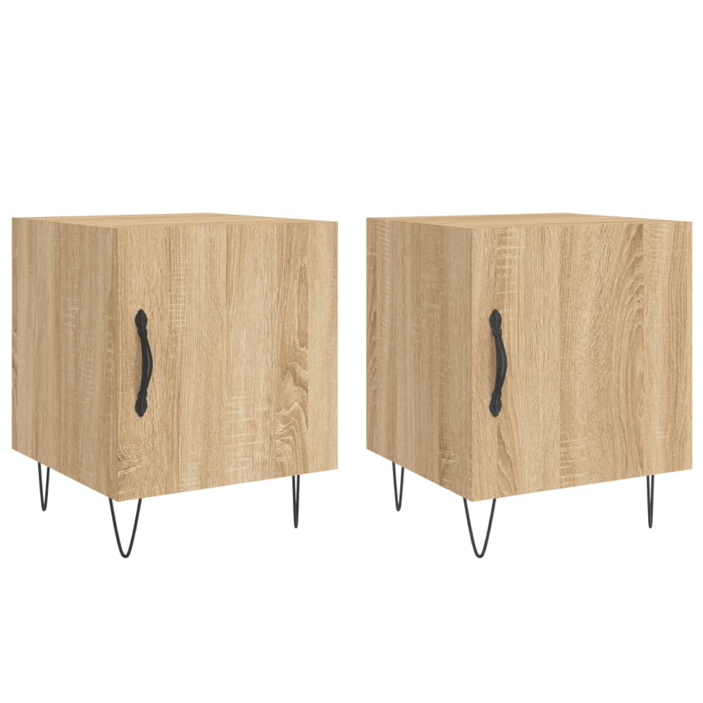 Tables de chevet 2 pcs chêne sonoma 40x40x50 cm bois ingénierie