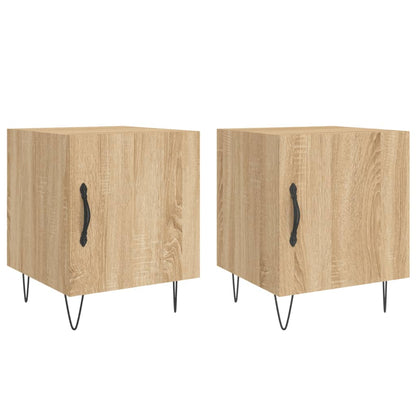 Tables de chevet 2 pcs chêne sonoma 40x40x50 cm bois ingénierie