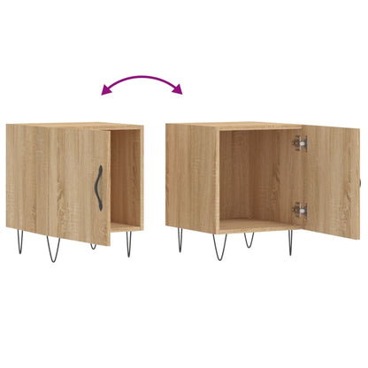 Tables de chevet 2 pcs chêne sonoma 40x40x50 cm bois ingénierie