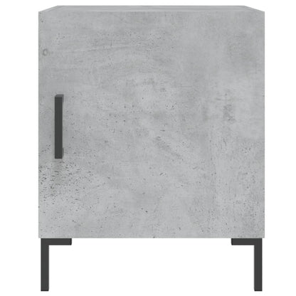 Table de chevet gris béton 40x40x50 cm bois d’ingénierie