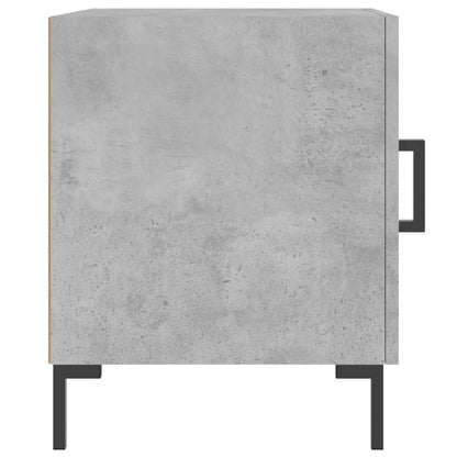 Table de chevet gris béton 40x40x50 cm bois d’ingénierie