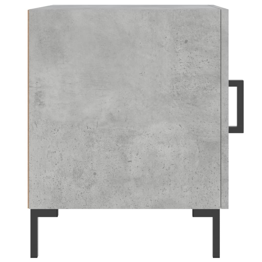 Tables de chevet 2 pcs gris béton 40x40x50 cm bois d’ingénierie