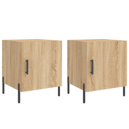 Tables de chevet 2 pcs chêne sonoma 40x40x50 cm bois ingénierie