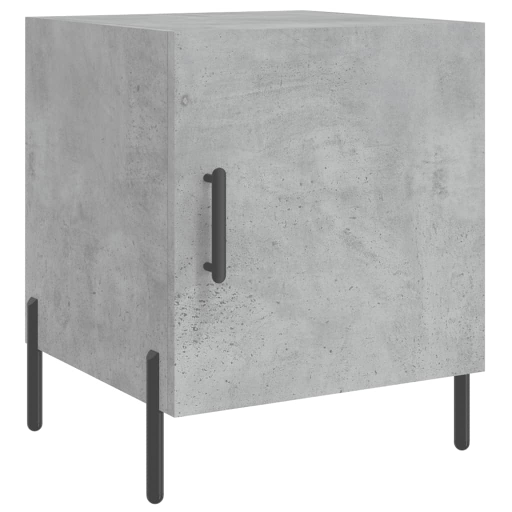 Table de chevet gris béton 40x40x50 cm bois d’ingénierie