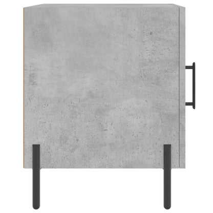 Table de chevet gris béton 40x40x50 cm bois d’ingénierie