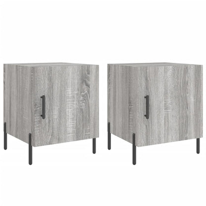 Tables de chevet 2 pcs sonoma gris 40x40x50cm bois d'ingénierie