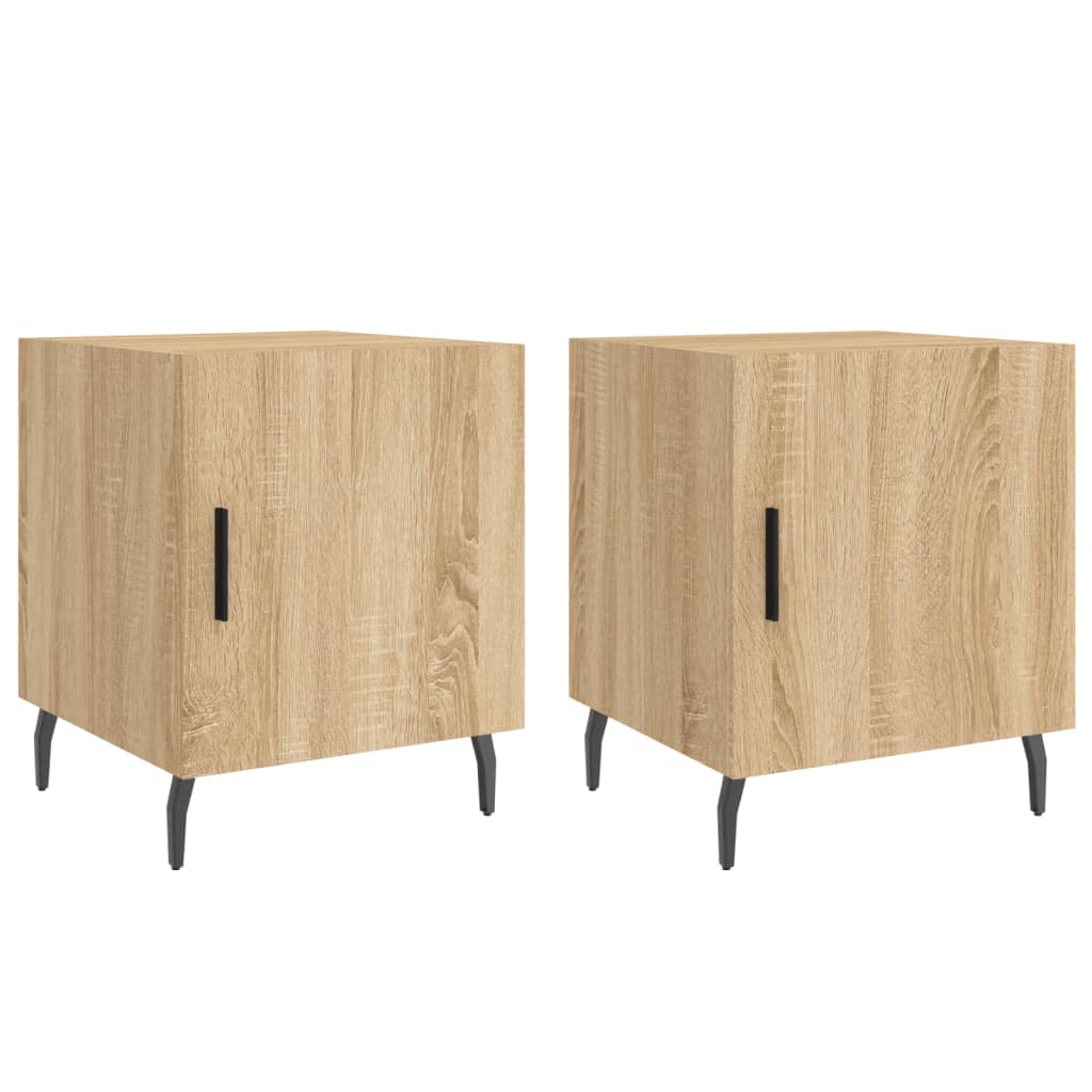 Tables de chevet 2 pcs chêne sonoma 40x40x50 cm bois ingénierie