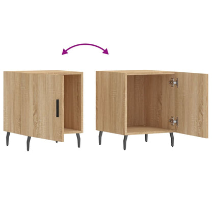 Tables de chevet 2 pcs chêne sonoma 40x40x50 cm bois ingénierie