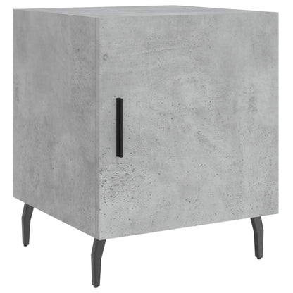 Table de chevet gris béton 40x40x50 cm bois d’ingénierie