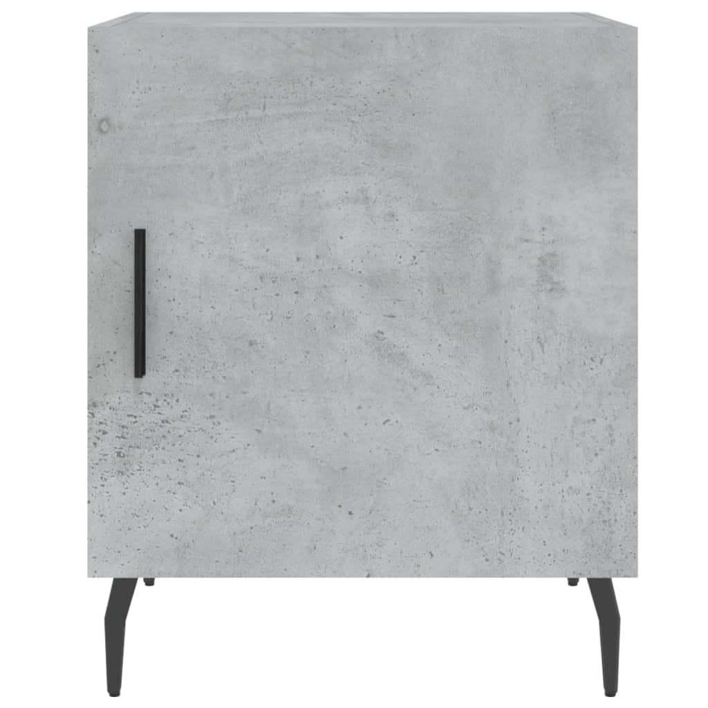 Table de chevet gris béton 40x40x50 cm bois d’ingénierie