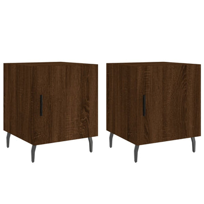 Tables de chevet 2pcs chêne marron 40x40x50cm bois d'ingénierie