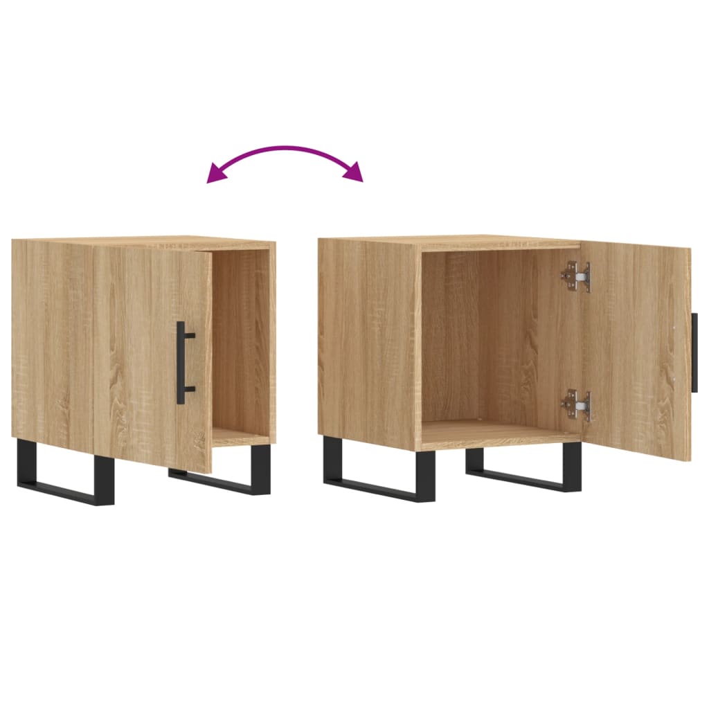 Tables de chevet 2 pcs chêne sonoma 40x40x50 cm bois ingénierie