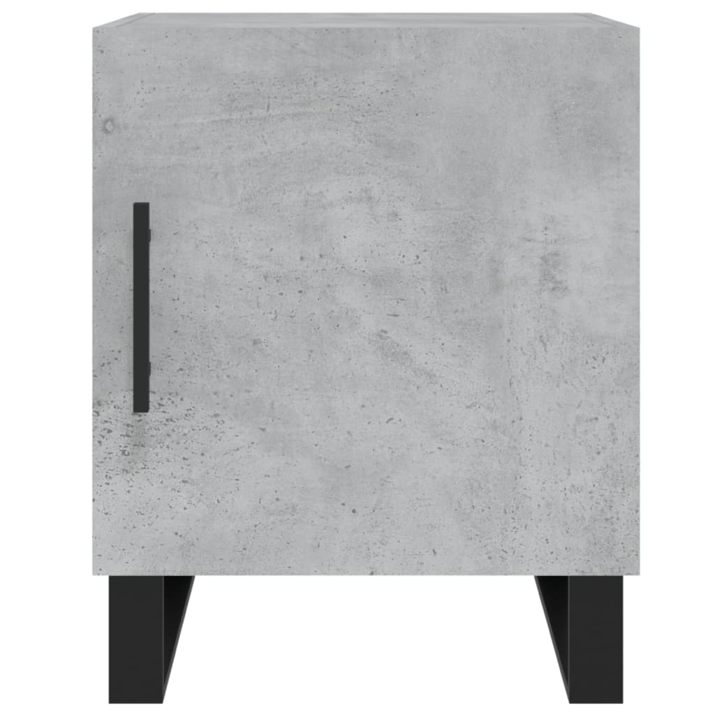 Tables de chevet 2 pcs gris béton 40x40x50 cm bois d’ingénierie