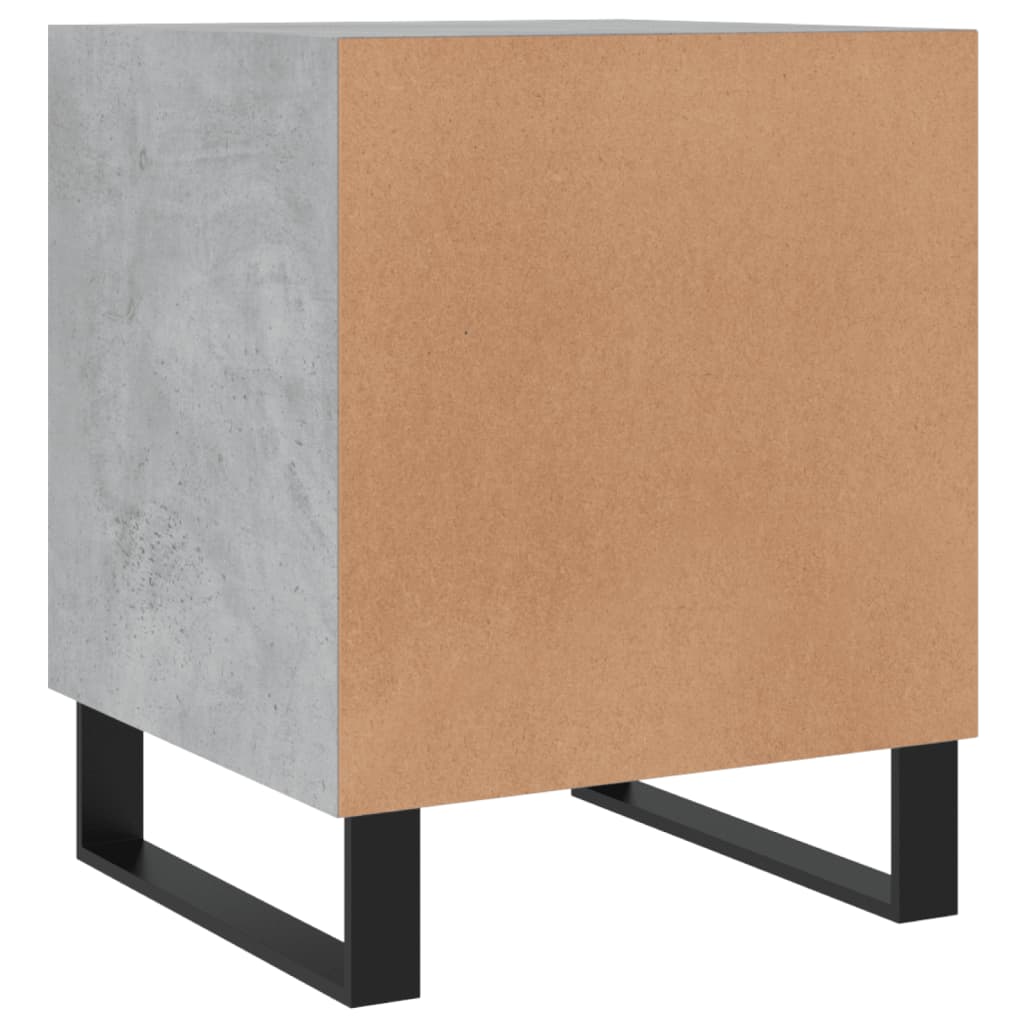 Tables de chevet 2 pcs gris béton 40x40x50 cm bois d’ingénierie