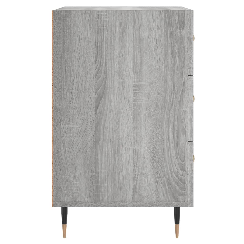 Table de chevet sonoma gris 40x40x66 cm bois d'ingénierie