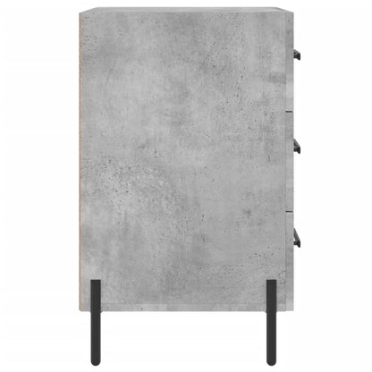 Table de chevet gris béton 40x40x66 cm bois d'ingénierie