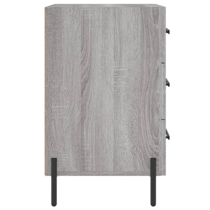 Table de chevet sonoma gris 40x40x66 cm bois d'ingénierie