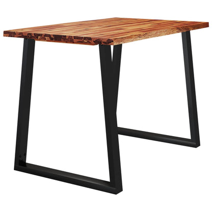 Table à manger 110x70x75 cm bois d'acacia solide à bord vif