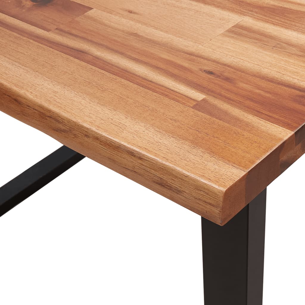 Table à manger 110x70x75 cm bois d'acacia solide à bord vif