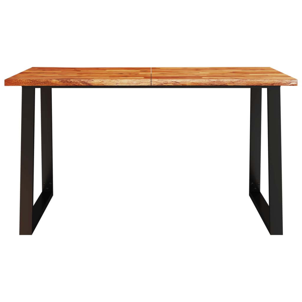 Table à manger 140x80x75 cm bois d'acacia solide à bord vif