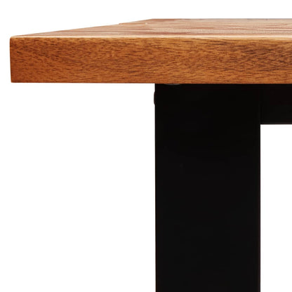 Table à manger 140x80x75 cm bois d'acacia solide à bord vif