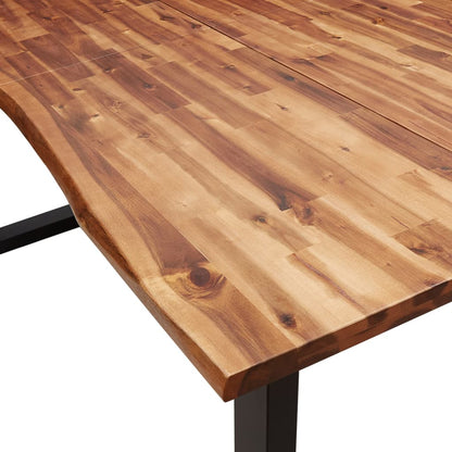 Table à manger 180x90x75 cm bois d'acacia solide à bord vif