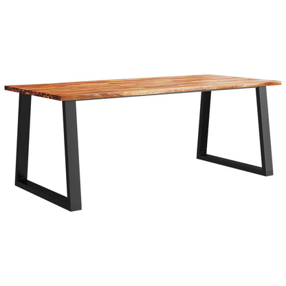 Table à manger 200x90x75 cm bois d'acacia solide à bord vif