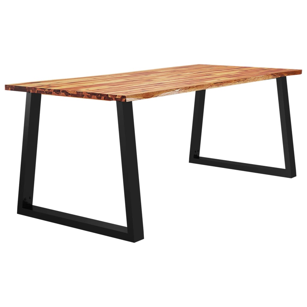 Table à manger 200x90x75 cm bois d'acacia solide à bord vif