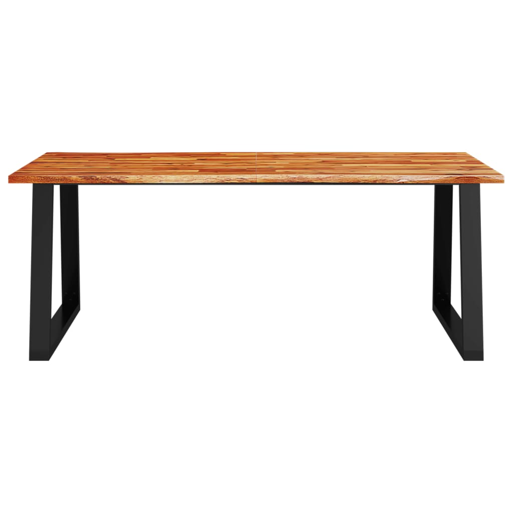 Table à manger 200x90x75 cm bois d'acacia solide à bord vif