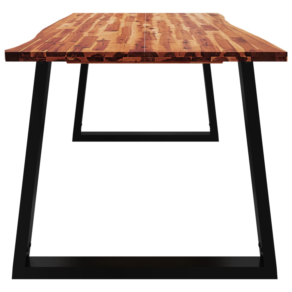 Table à manger 200x90x75 cm bois d'acacia solide à bord vif