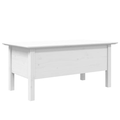 Table basse BODO blanc 100x55x46 cm bois de pin massif