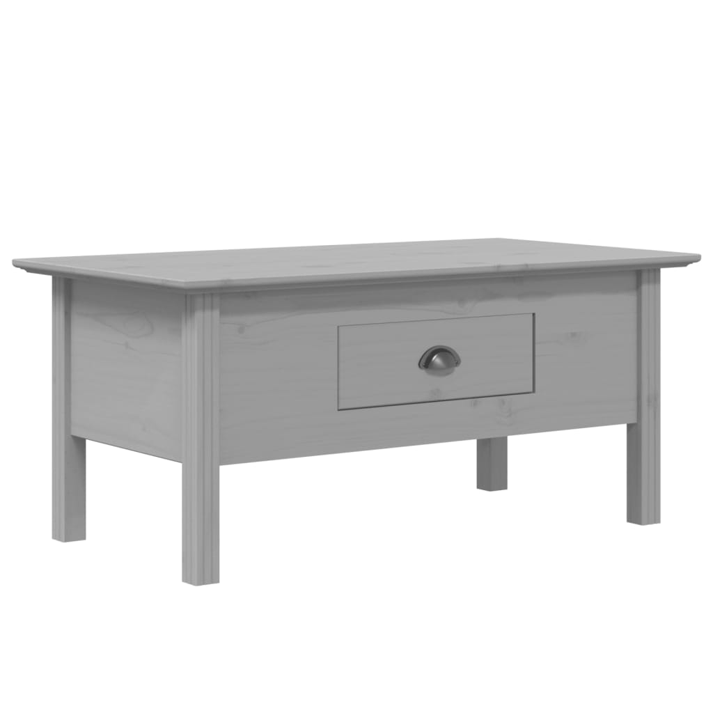 Table basse BODO gris 100x55x46 cm bois de pin massif