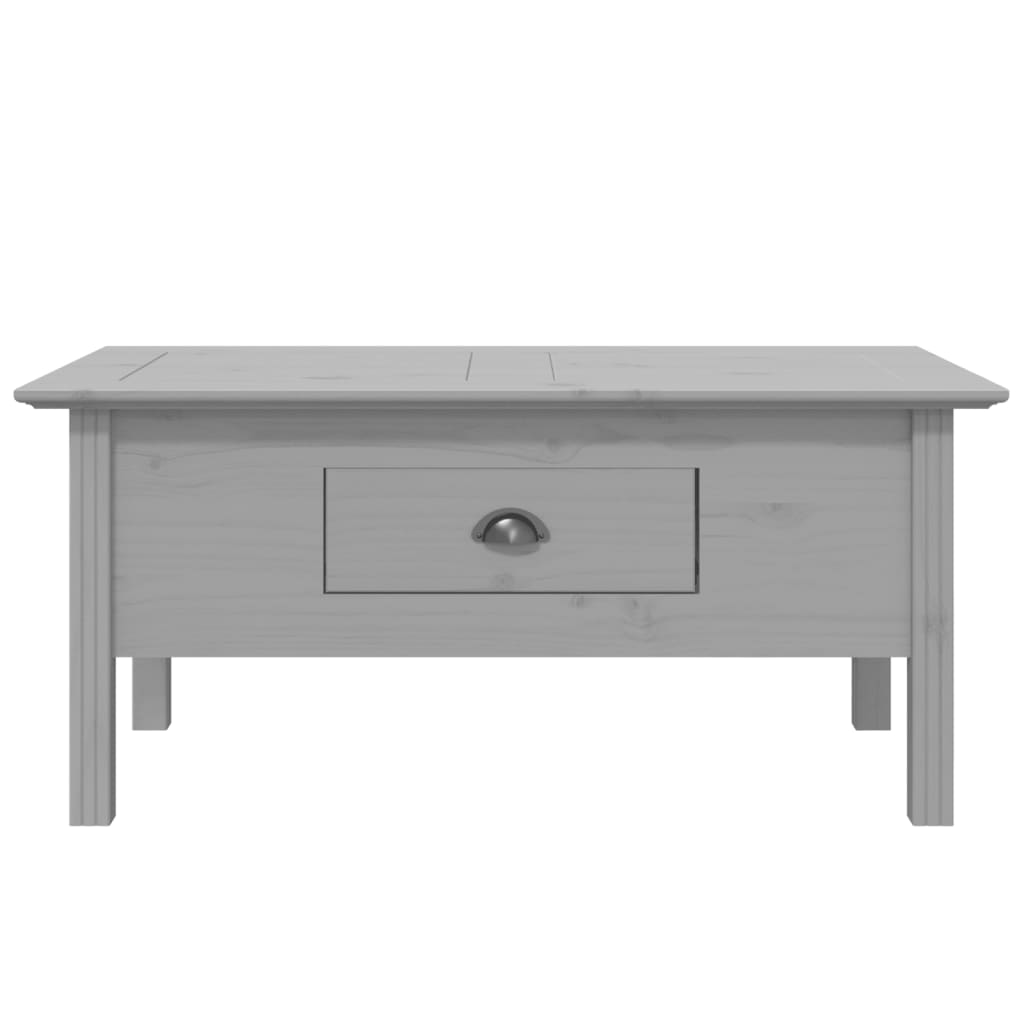 Table basse BODO gris 100x55x46 cm bois de pin massif