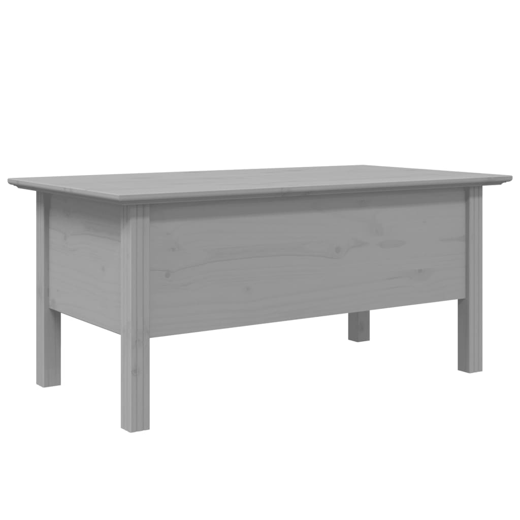 Table basse BODO gris 100x55x46 cm bois de pin massif