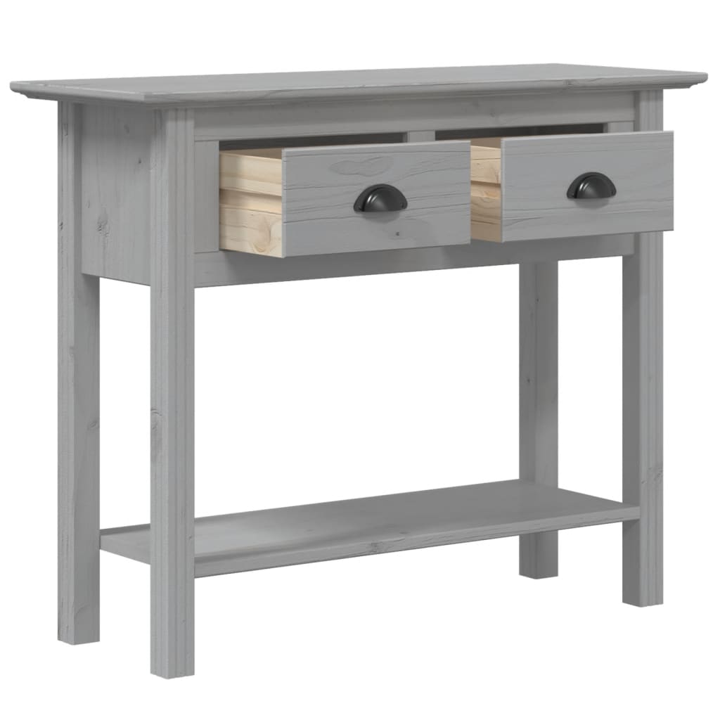 Table console BODO gris 91x35x74 cm bois de pin massif