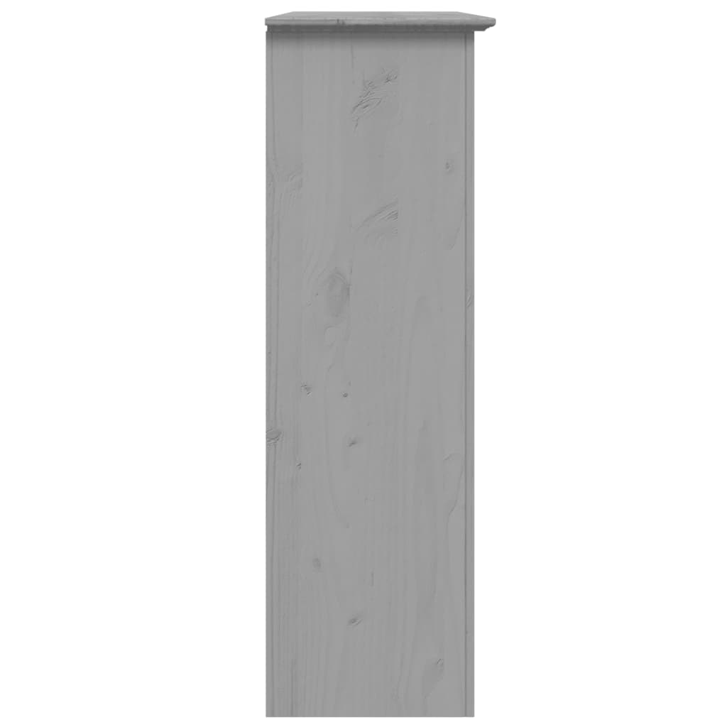 Armoire avec portes vitrées BODO gris bois de pin massif