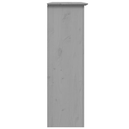 Armoire avec portes vitrées BODO gris bois de pin massif