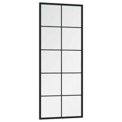 Miroirs muraux 2 pcs noir 100x40 cm métal