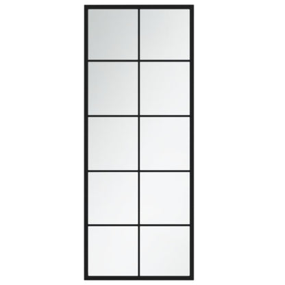 Miroirs muraux 2 pcs noir 100x40 cm métal