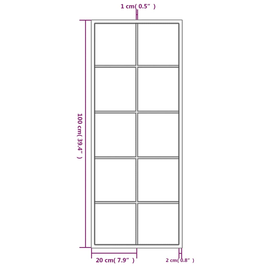 Miroirs muraux 2 pcs noir 100x40 cm métal