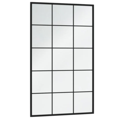 Miroirs muraux 2 pcs noir 100x60 cm métal