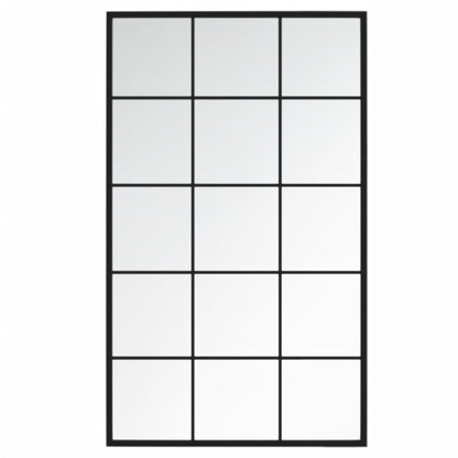 Miroirs muraux 2 pcs noir 100x60 cm métal