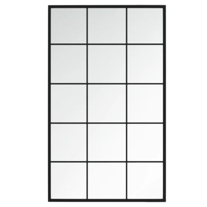 Miroirs muraux 4 pcs noir 100x60 cm métal